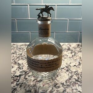 Blanton’s Bottle with Horse Letter O Topper, Empty
